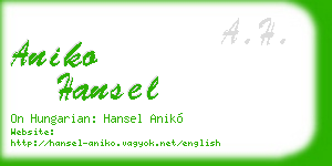 aniko hansel business card